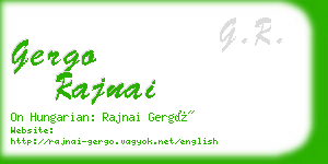 gergo rajnai business card